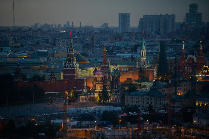 Вид Москвы с высотки на Котельнической набережной