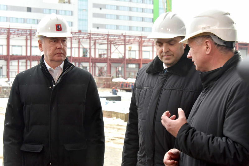 Мэр Москвы Сергей Собянин осмотрел ход строительства электродепо Лихоборы