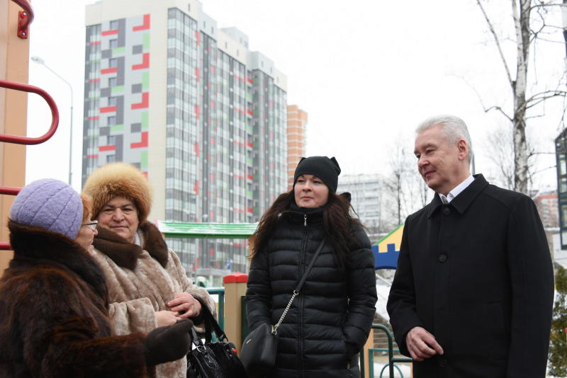 Мэр Москвы Сергей Собянин осмотрел ход работ по реконструкции раяона Пропект Вернадского