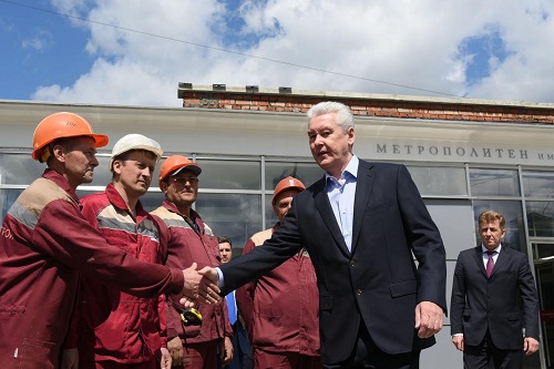Мэр Москвы Сергей Собянин 7 июня осмотрел ход капитального ремонта Филевской линии метро